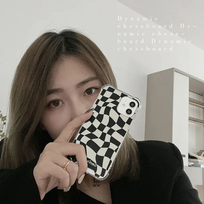 Black & White Mirrored Phone Case - Iphone 7 / 8 / Se, 7 Plus / 8 Plus, X / Xs, Xs Max, Xr, 11, 11 Pro, 11 Pro Max, 12 Mini, 12, 12 Pro, 12 Pro Max, 13mini, 13, 13pro, 13pro Max-6