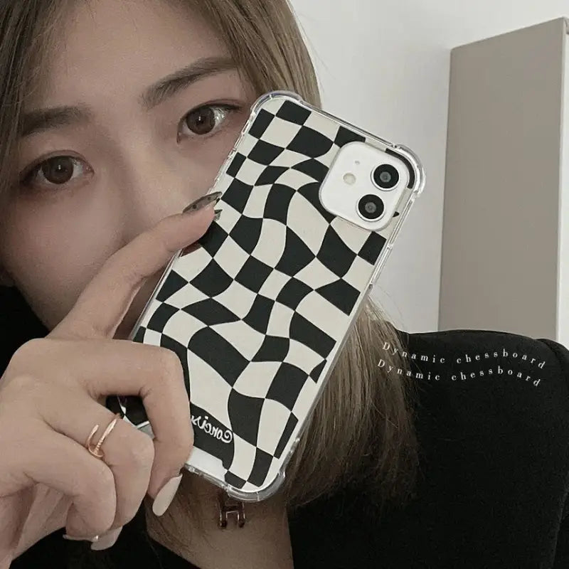 Black & White Mirrored Phone Case - Iphone 7 / 8 / Se, 7 Plus / 8 Plus, X / Xs, Xs Max, Xr, 11, 11 Pro, 11 Pro Max, 12 Mini, 12, 12 Pro, 12 Pro Max, 13mini, 13, 13pro, 13pro Max-4