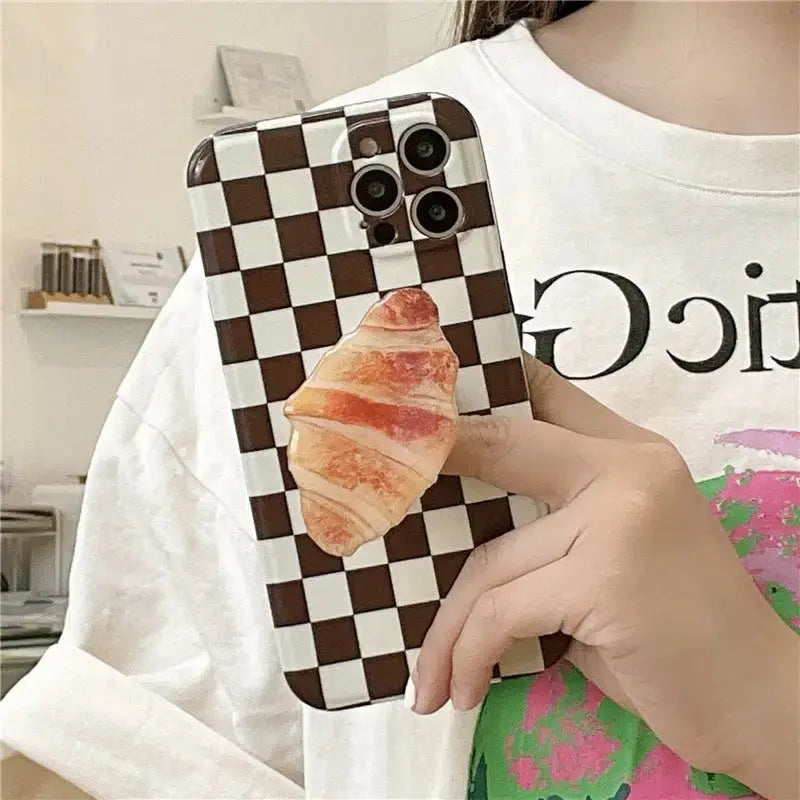 Black White with Bread Pop Socket BS001