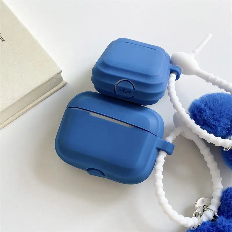 Blue Heart Airpods Earphone Case Cover-2