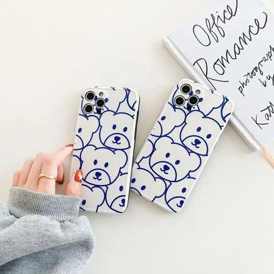 Blue Teddy Graphic iPhone Case BS010 - iphone case