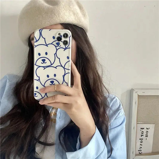 Blue Teddy Graphic iPhone Case BS010 - iphone case