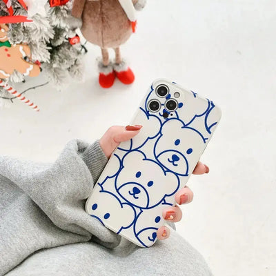 Blue Teddy Graphic iPhone Case BS010 - iphone case