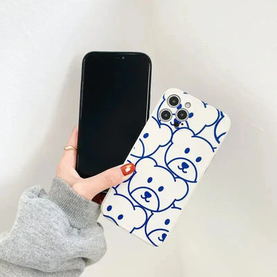 Blue Teddy Graphic iPhone Case BS010 - iphone case