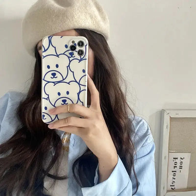 Blue Teddy Graphic iPhone Case BS010 - iphone case