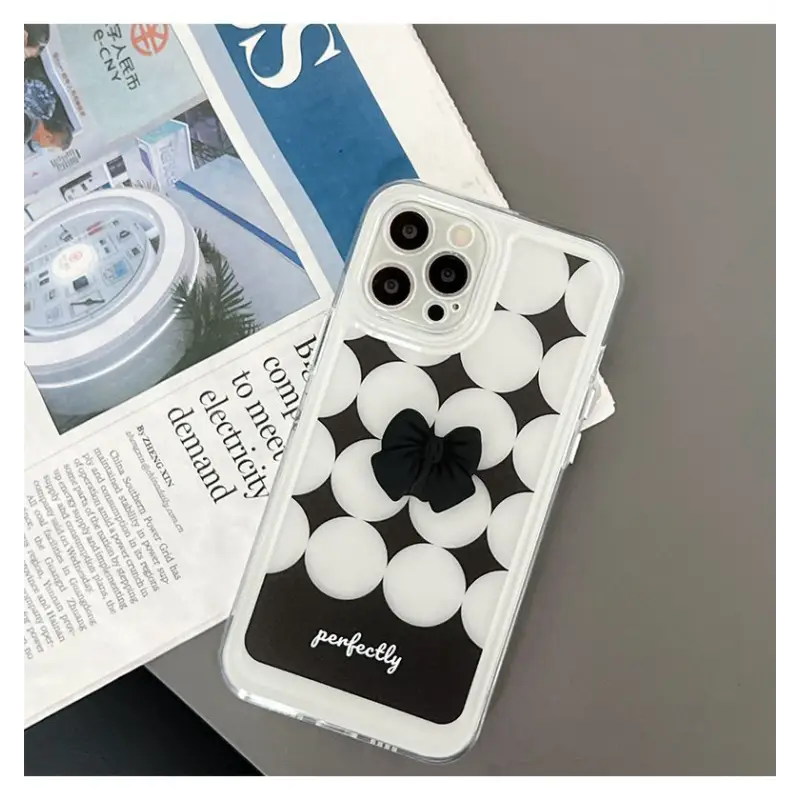 Bow Polka Dot Transparent Phone Case - iPhone 13 Pro – Wonderland Case