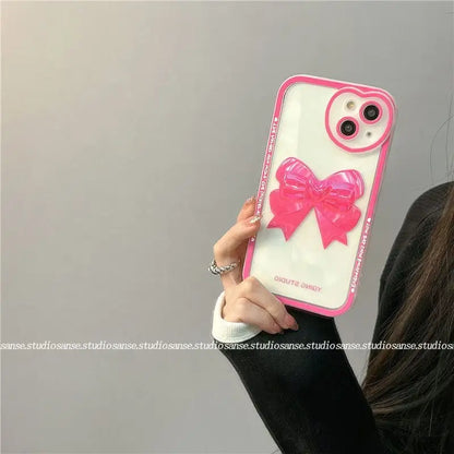 Bow Transparent Phone Case - iPhone 13 / 13 Pro / 13 Pro Max