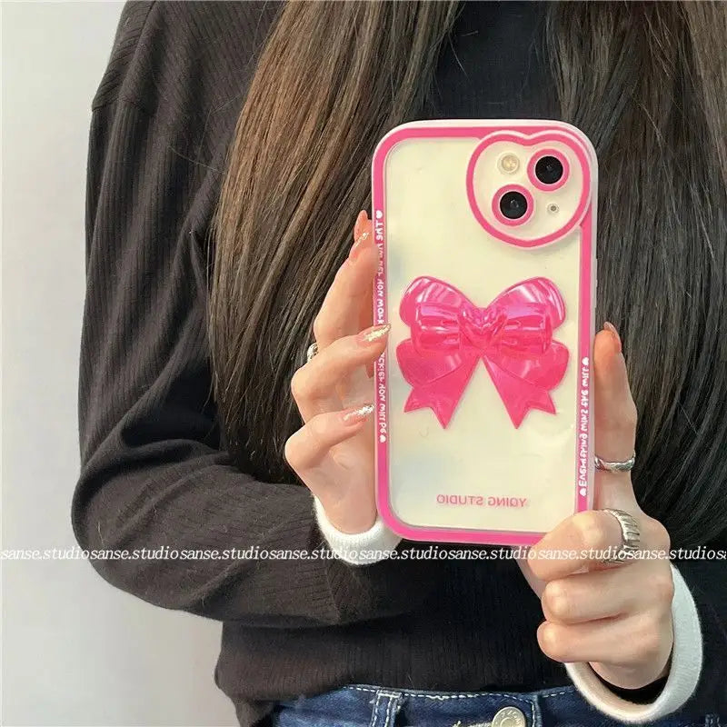 Bow Transparent Phone Case - iPhone 13 / 13 Pro / 13 Pro Max