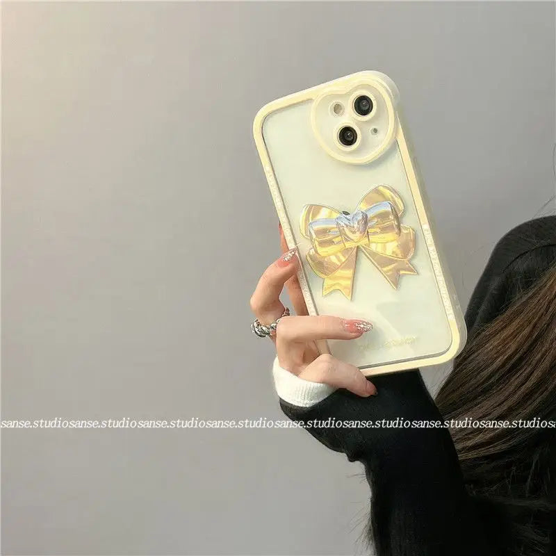 Bow Transparent Phone Case - iPhone 13 / 13 Pro / 13 Pro Max