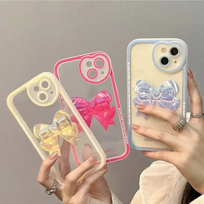 Bow Transparent Phone Case - iPhone 13 / 13 Pro / 13 Pro Max