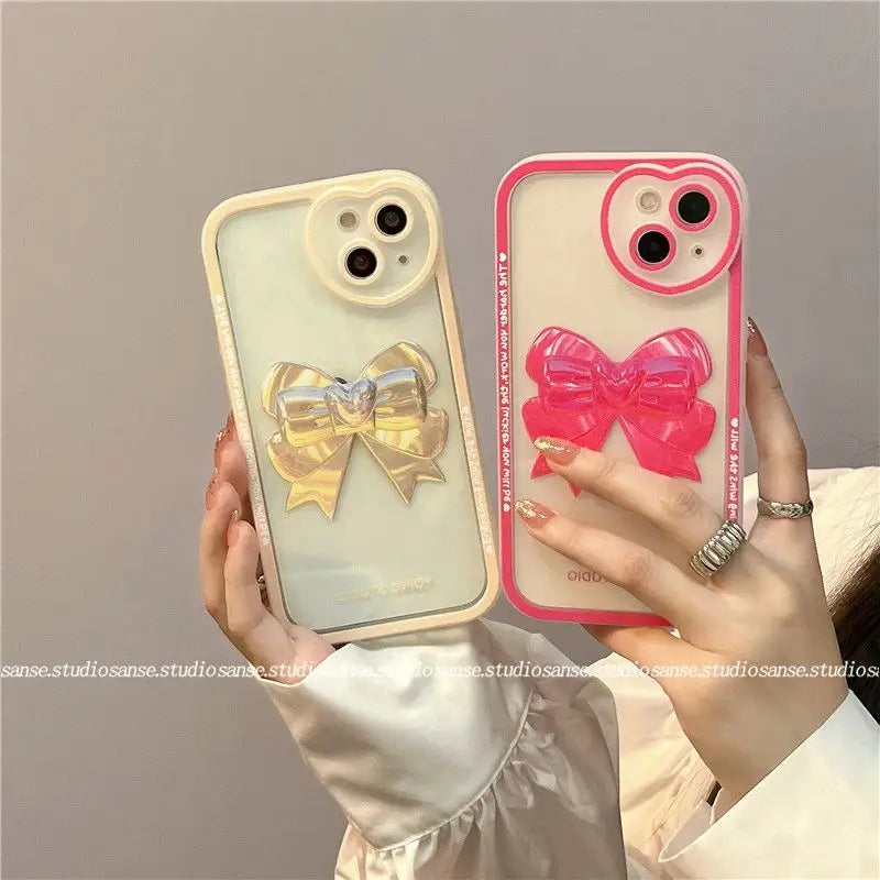 Bow Transparent Phone Case - iPhone 13 / 13 Pro / 13 Pro Max