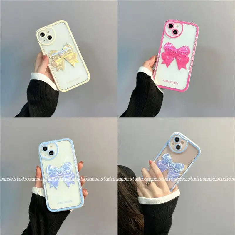 Bow Transparent Phone Case - iPhone 13 / 13 Pro / 13 Pro Max