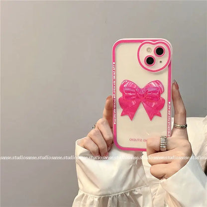 Bow Transparent Phone Case - iPhone 13 / 13 Pro / 13 Pro Max