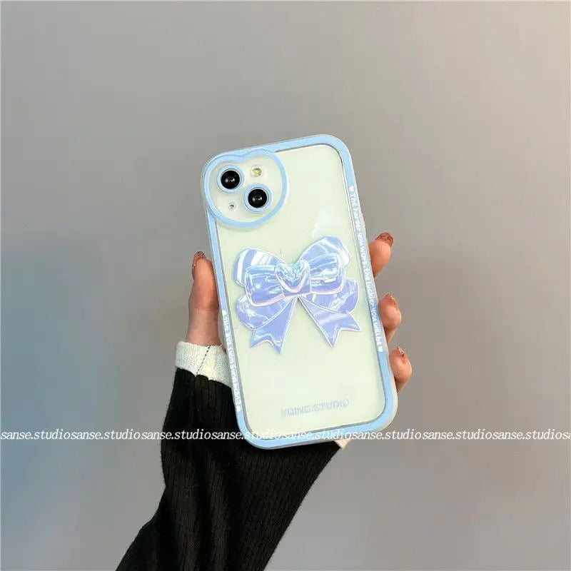 Bow Transparent Phone Case - iPhone 13 / 13 Pro / 13 Pro Max