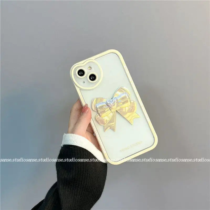 Bow Transparent Phone Case - iPhone 13 / 13 Pro / 13 Pro Max