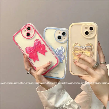 Bow Transparent Phone Case - iPhone 13 / 13 Pro / 13 Pro Max