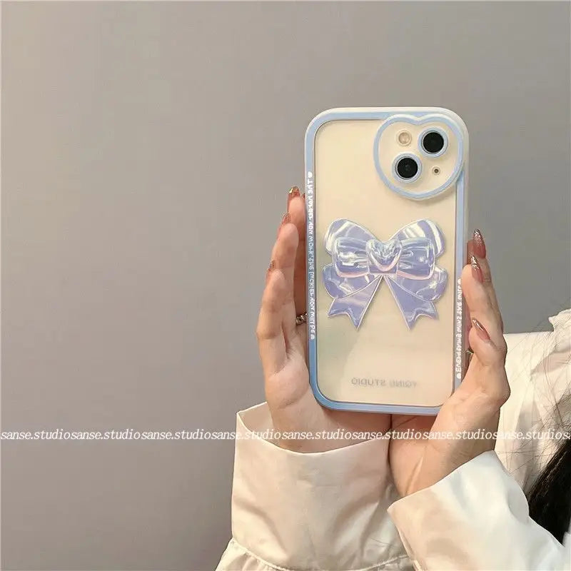 Bow Transparent Phone Case - iPhone 13 / 13 Pro / 13 Pro Max