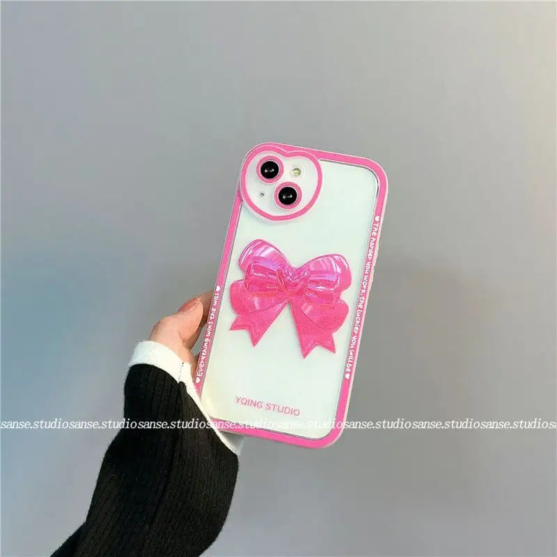 Bow Transparent Phone Case - iPhone 13 / 13 Pro / 13 Pro Max