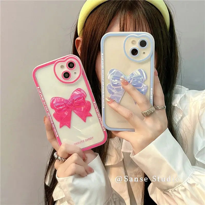 Bow Transparent Phone Case - iPhone 13 / 13 Pro / 13 Pro Max