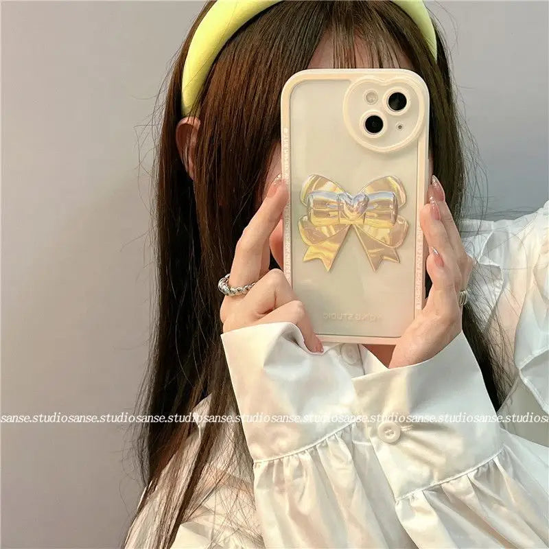 Bow Transparent Phone Case - iPhone 13 / 13 Pro / 13 Pro Max