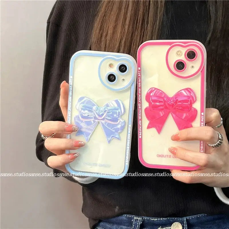 Bow Transparent Phone Case - iPhone 13 / 13 Pro / 13 Pro Max