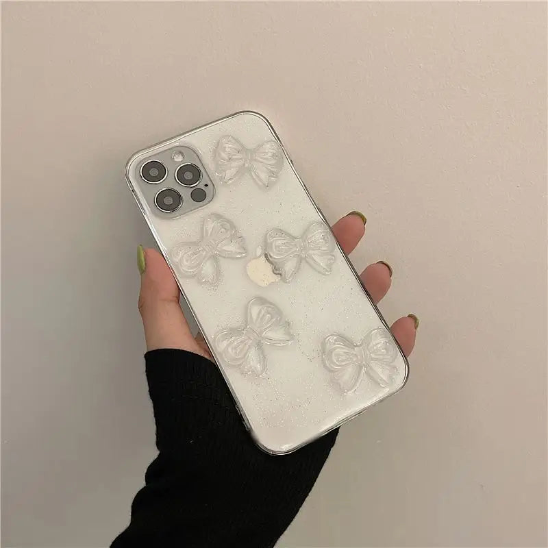 Bow Transparent Phone Case - iPhone 13 Pro Max / 13 Pro / 13
