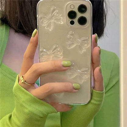 Bow Transparent Phone Case - iPhone 13 Pro Max / 13 Pro / 13