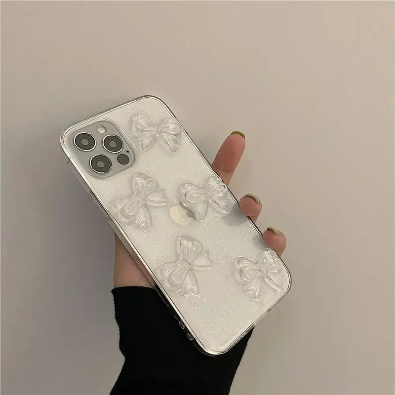 Bow Transparent Phone Case - iPhone 13 Pro Max / 13 Pro / 13