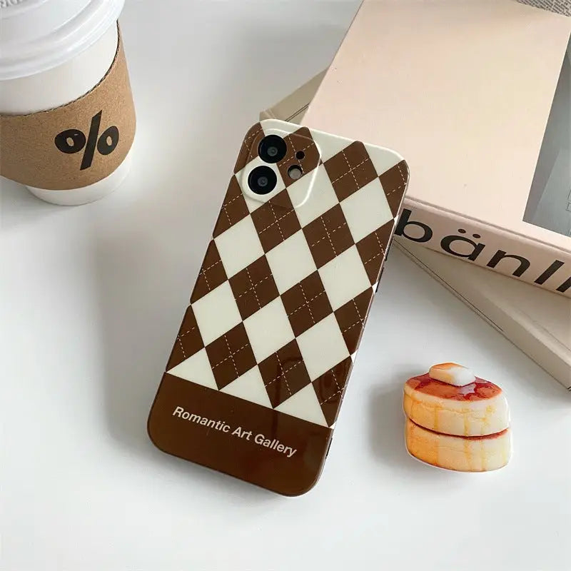 Brown Argyle Delicious Cake Printing iPhone Case BP304 - 