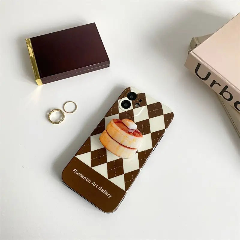 Brown Argyle Delicious Cake Printing iPhone Case BP304 - 