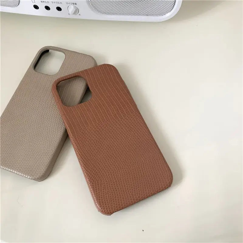 Brown Faux Leather iPhone Case BP173 - iphone case