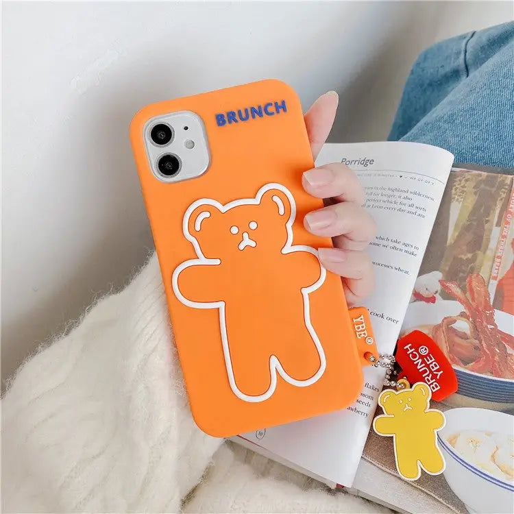 Brunch Bear iPhone Case With Pendant W301 - iphone case