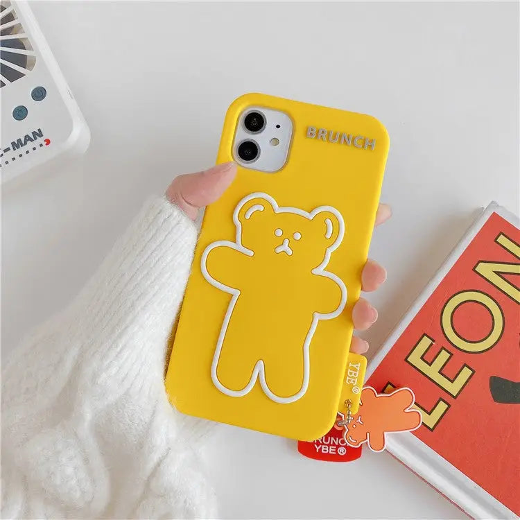 Brunch Bear iPhone Case With Pendant W301 - iphone case