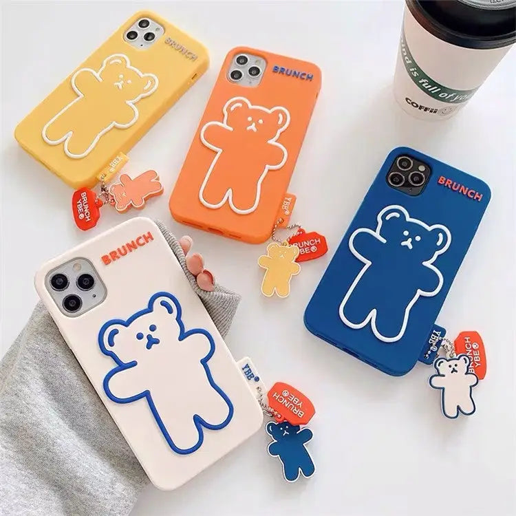 Brunch Bear iPhone Case With Pendant W301 - iphone case