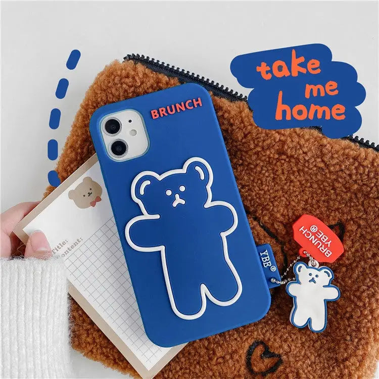 Brunch Bear iPhone Case With Pendant W301 - iphone case