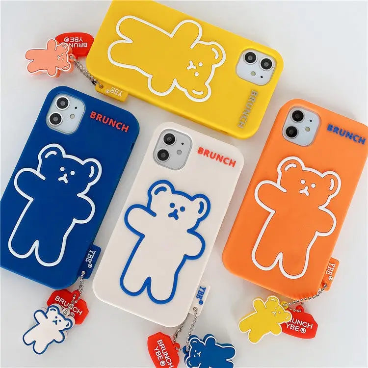 Brunch Bear iPhone Case With Pendant W301 - iphone case