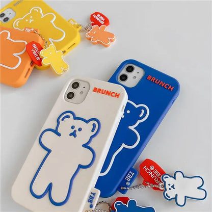 Brunch Bear iPhone Case With Pendant W301 - iphone case