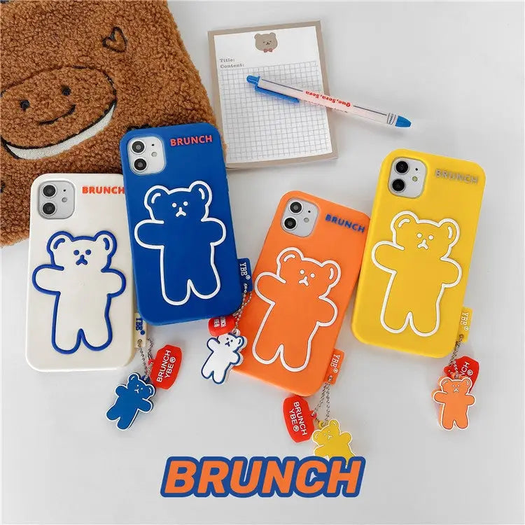 Brunch Bear iPhone Case With Pendant W301 - iphone case