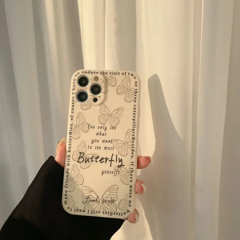 Butterfly Phone Case - iPhone 13 Pro Max / 13 Pro / 13 / 13 mini / 12 Pro Max / 12 Pro / 12 / 12 mini / 11 Pro Max / 11 Pro / 11 / SE / XS Max / XS / XR / X / SE 2 / 8 / 8 Plus / 7 / 7 Plus-8