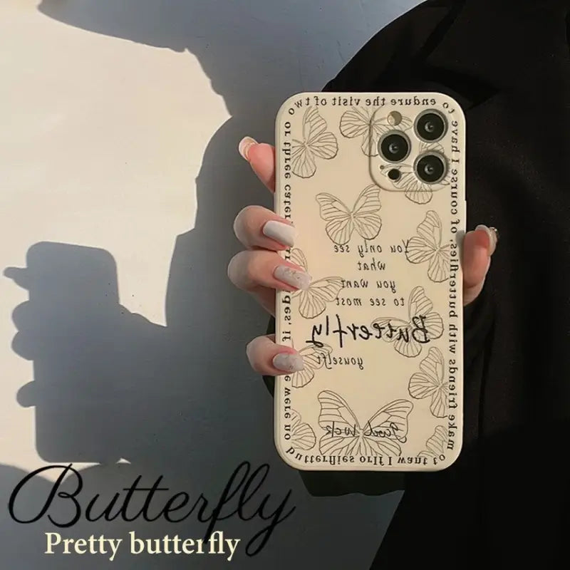 Butterfly Phone Case - iPhone 13 Pro Max / 13 Pro / 13 / 13 mini / 12 Pro Max / 12 Pro / 12 / 12 mini / 11 Pro Max / 11 Pro / 11 / SE / XS Max / XS / XR / X / SE 2 / 8 / 8 Plus / 7 / 7 Plus-1