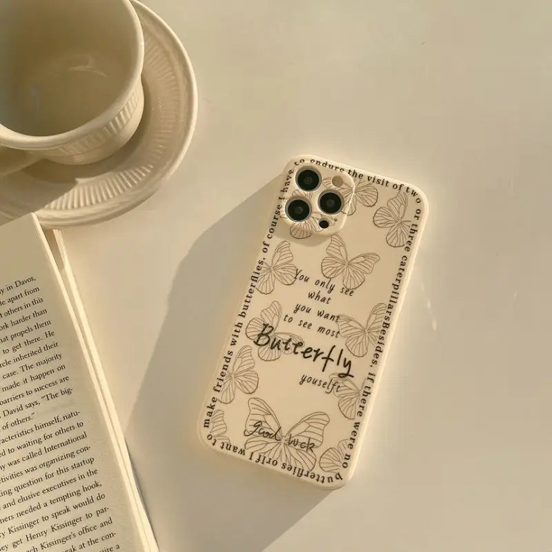 Butterfly Phone Case - iPhone 13 Pro Max / 13 Pro / 13 / 13 mini / 12 Pro Max / 12 Pro / 12 / 12 mini / 11 Pro Max / 11 Pro / 11 / SE / XS Max / XS / XR / X / SE 2 / 8 / 8 Plus / 7 / 7 Plus-10