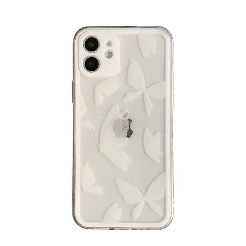 Butterfly Transparent Phone Case - iPhone 12 Pro Max / 12 Pro / 12 / 12 mini / 11 Pro Max / 11 Pro / 11 / SE / XS Max / XS / XR / X / SE 2 / 8 / 8 Plus / 7 / 7 Plus-4