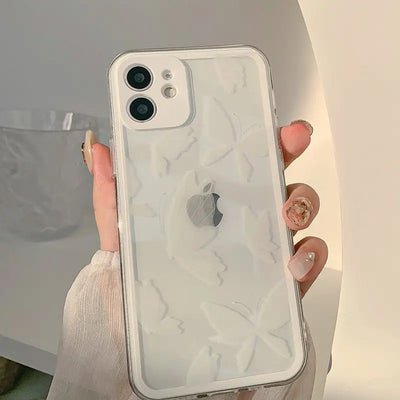 Butterfly Transparent Phone Case - iPhone 12 Pro Max / 12 Pro / 12 / 12 mini / 11 Pro Max / 11 Pro / 11 / SE / XS Max / XS / XR / X / SE 2 / 8 / 8 Plus / 7 / 7 Plus-10