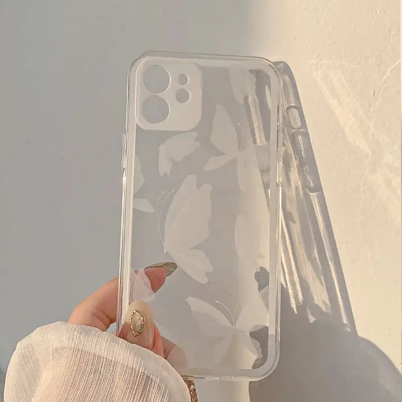 Butterfly Transparent Phone Case - iPhone 12 Pro Max / 12 Pro / 12 / 12 mini / 11 Pro Max / 11 Pro / 11 / SE / XS Max / XS / XR / X / SE 2 / 8 / 8 Plus / 7 / 7 Plus-9