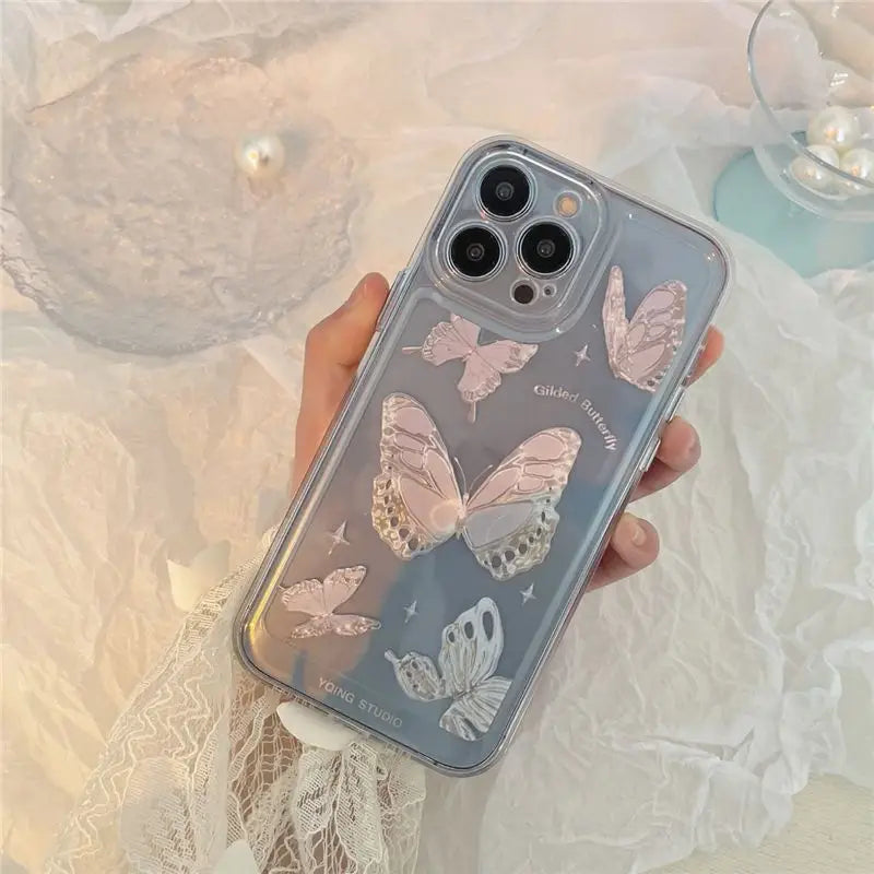 Butterfly Transparent Phone Case - iPhone 13 Pro Max / 13 