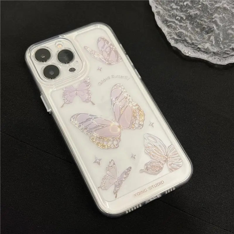 Butterfly Transparent Phone Case - iPhone 13 Pro Max / 13 