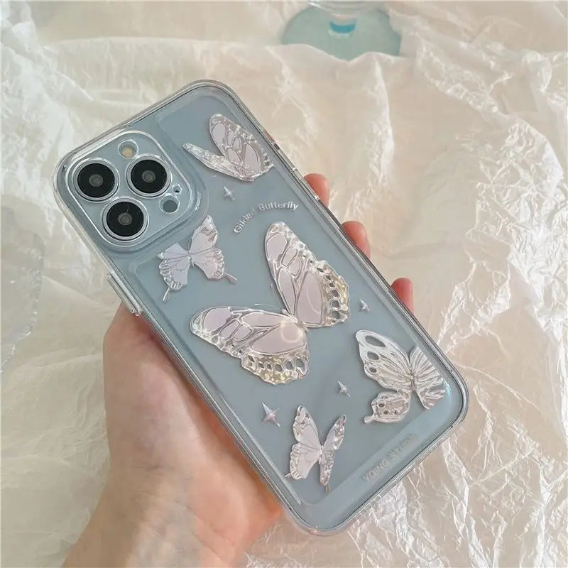 Butterfly Transparent Phone Case - iPhone 13 Pro Max / 13 