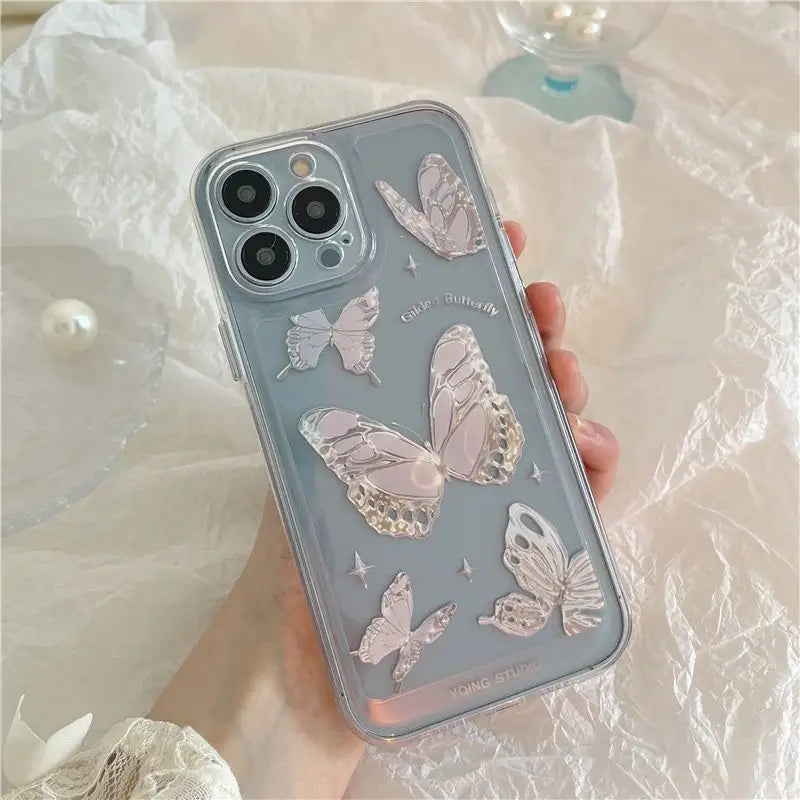 Butterfly Transparent Phone Case - iPhone 13 Pro Max / 13 