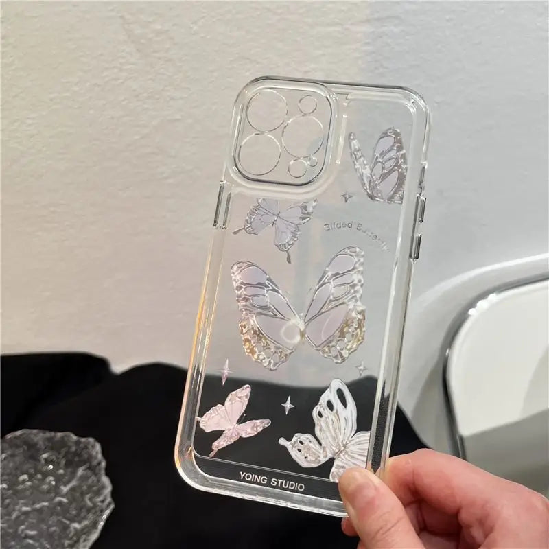 Butterfly Transparent Phone Case - iPhone 13 Pro Max / 13 