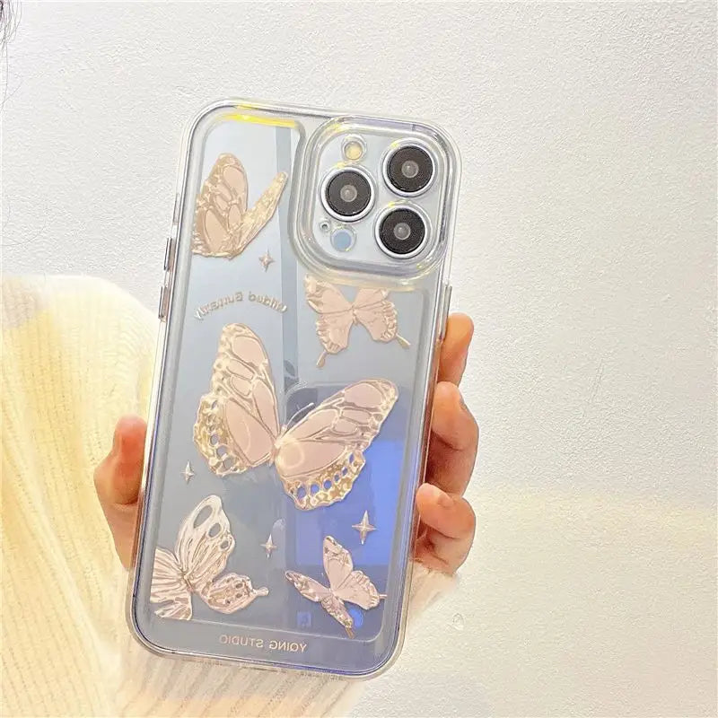 Butterfly Transparent Phone Case - iPhone 13 Pro Max / 13 